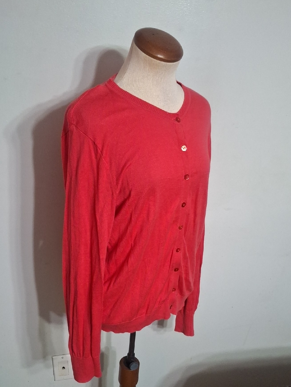 August Silk / Button-Front Cardigan- W Sz - XL - Picture 3 of 6